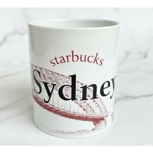 Starbucks · 18oz · 2006 · Sydney City Collector Series · Ceramic · White Red